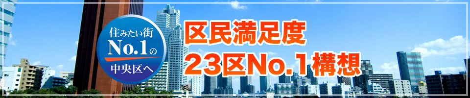 基本構想 「区民満足度23区No.1構想」